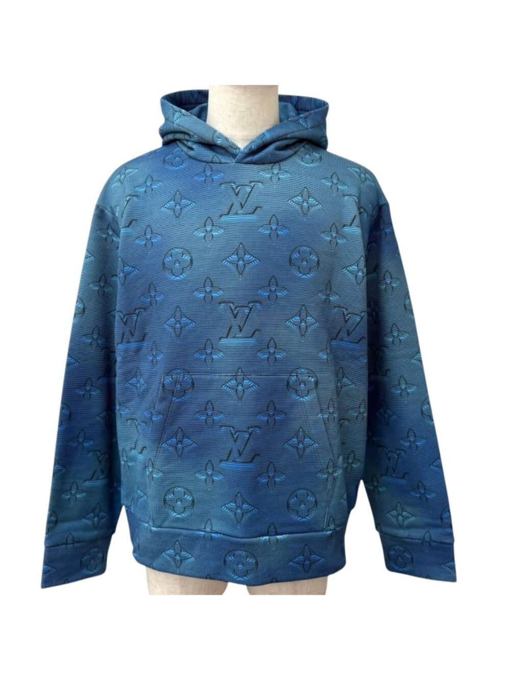 Louis Vuitton Cotton 100% 3D Monogram All Over Print Hoodie Pullover